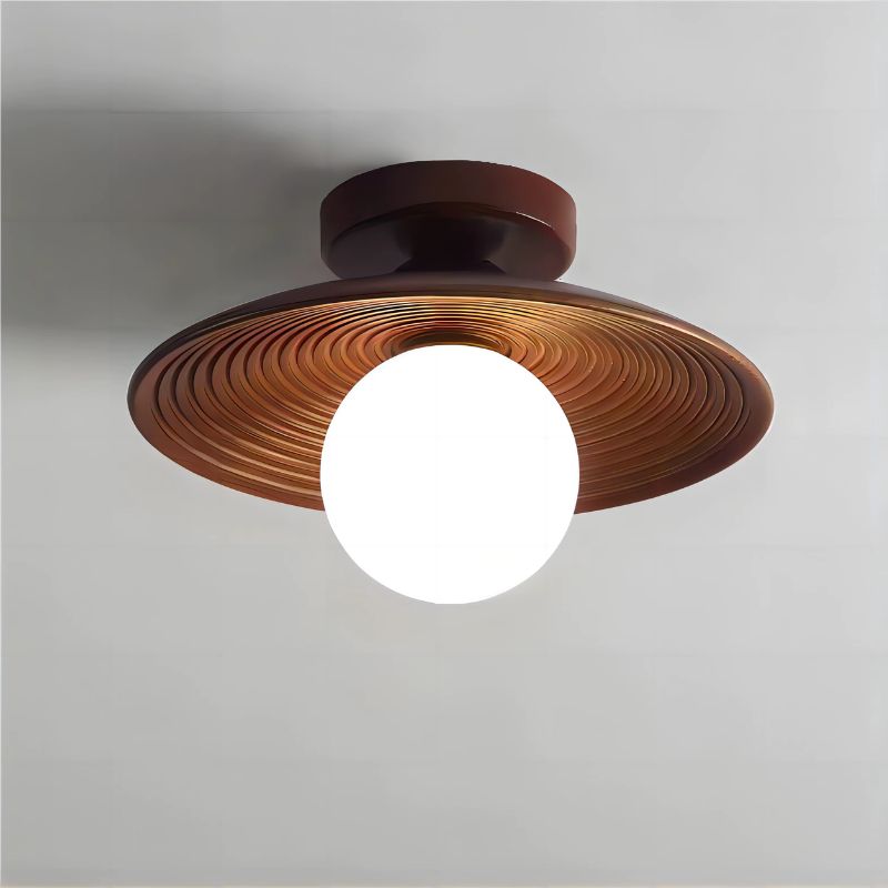 WalnootLicht – Moderne Houten Plafondlamp